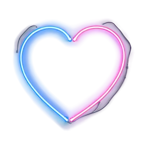 Electric Neon Heart PNG Nvo
