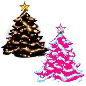 Electric Pink Christmas Tree PNG Hix73 PNG