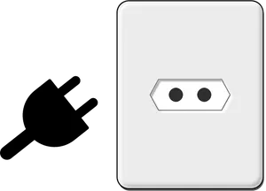 Electric Plugand Socket Illustration PNG image