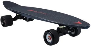 Electric Skateboard Black Red Accents PNG image
