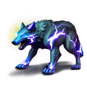 Electric Spark Wolf PNG 05032024 PNG