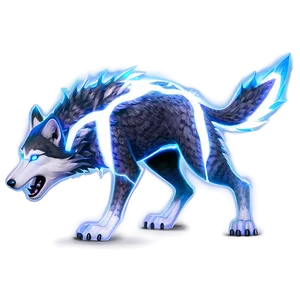 Electric Spark Wolf PNG 05032024 PNG