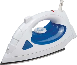 Electric Steam Iron White Blue PNG image