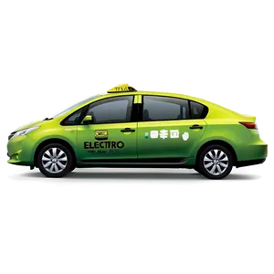 Electric Taxi Vehicle Png Dqg90 PNG image