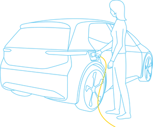 Electric Vehicle Charging Illustration