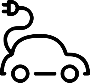 Electric Vehicle Outline Icon PNG image
