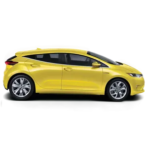 Electric Yellow Car PNG 06292024