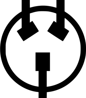 Electrical Outlet Symbol Graphic PNG image