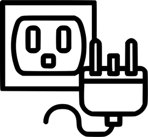 Electrical Outletand Plug Drawing PNG image