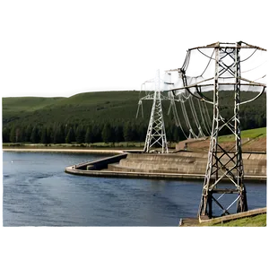 Electrical Power Grid Dam PNG 06292024 PNG