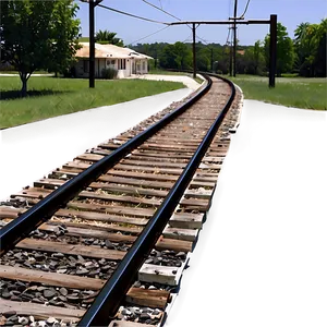 Electrified Urban Railroad Tracks PNG Anf96 PNG