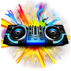 Electrifying Celebration Dj Booth PNG 48