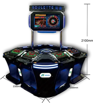 Electronic Multiplayer Roulette Machine PNG image