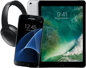Electronics Collection Mobile Tablet Headphones