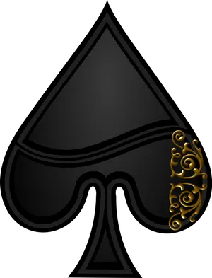 Elegant Aceof Spades Design PNG image