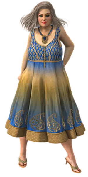 Elegant Animated Woman