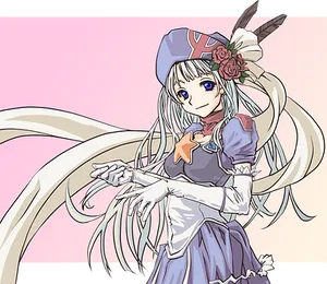 Elegant Anime Girlwith Hat