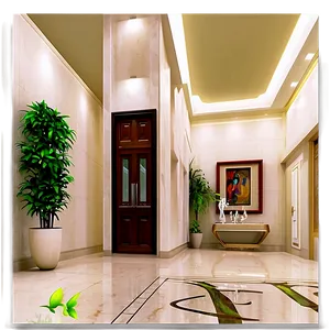 Elegant Apartment Foyer PNG Stk