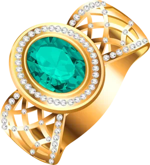 Elegant Aquamarine Diamond Ring Design PNG image