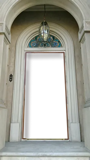 Elegant Archway Entrance Door PNG image