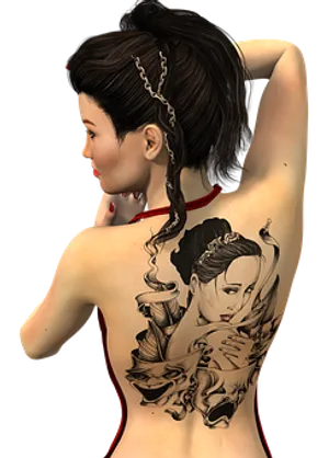 Elegant Back Tattoo Art