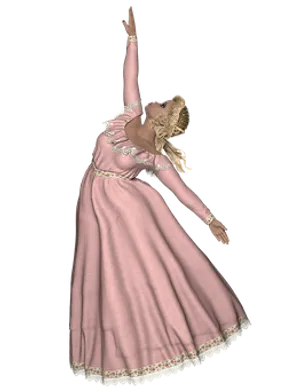 Elegant Ballerina Pose PNG image