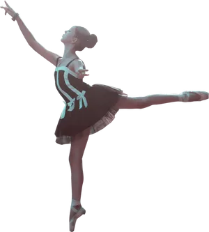 Elegant Ballet Dancer Pose PNG
