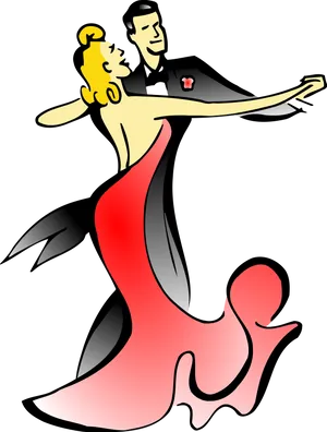 Elegant Ballroom Dance Illustration