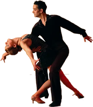 Elegant Ballroom Dance Pose PNG