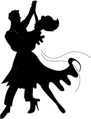 Elegant Ballroom Dance Silhouette PNG image