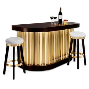 Elegant Bar Table With Storage Png Pca PNG image