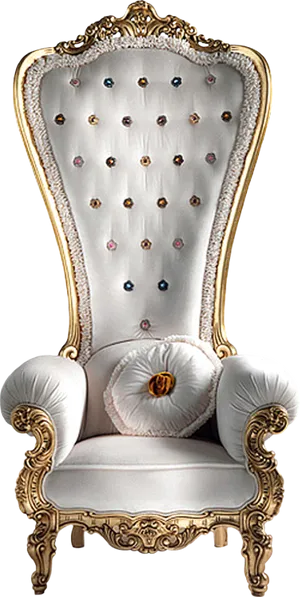 Elegant Baroque Style Chair PNG image