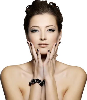 Elegant Beauty Portrait PNG image