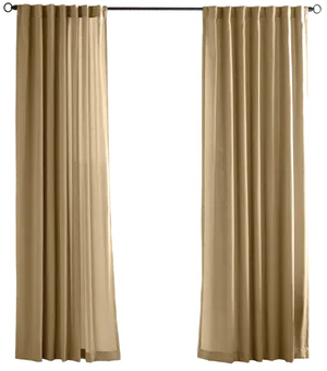 Elegant Beige Curtains PNG image