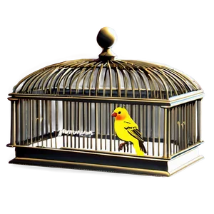 Elegant Bird Cage Graphic Png 06122024 PNG image