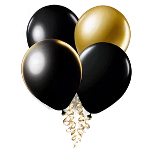 Elegant Black And Gold Balloon Decor PNG 10 PNG