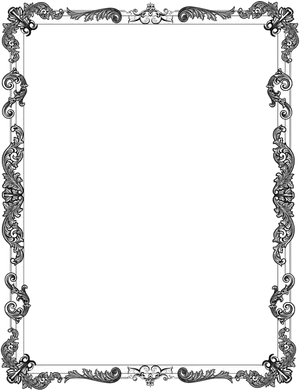 Elegant Black Frame PNG image