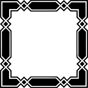 Elegant Black Frame Design PNG image