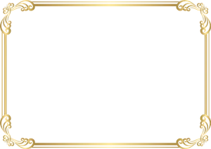 Elegant Black Gold Frame PNG image