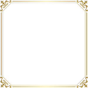 Elegant Black Gold Frame Design PNG image
