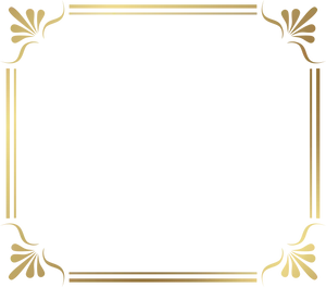 Elegant Black Gold Frame PNG image