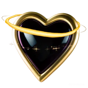 Elegant Black Heart PNG 76 PNG