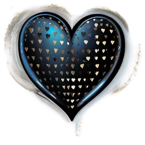 Elegant Black Heart PNG Dgt PNG
