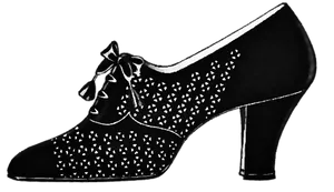 Elegant Black Lace Heeled Shoe