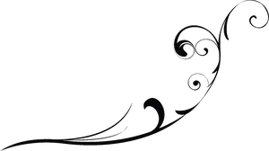 Elegant Black Swirl Design PNG image