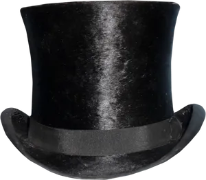 Elegant Black Top Hat PNG image