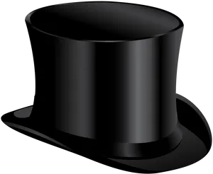 Elegant Black Top Hat Illustration PNG image