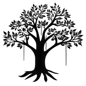 Elegant Black Tree Drawing PNG 97 PNG