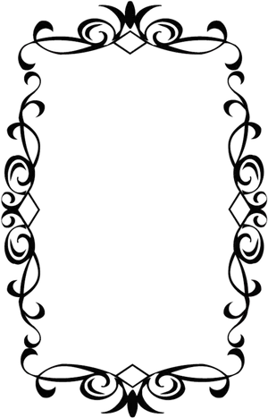 Elegant Black Vintage Frame PNG image