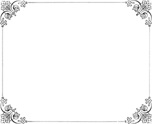 Elegant Black Vintage Frame PNG image